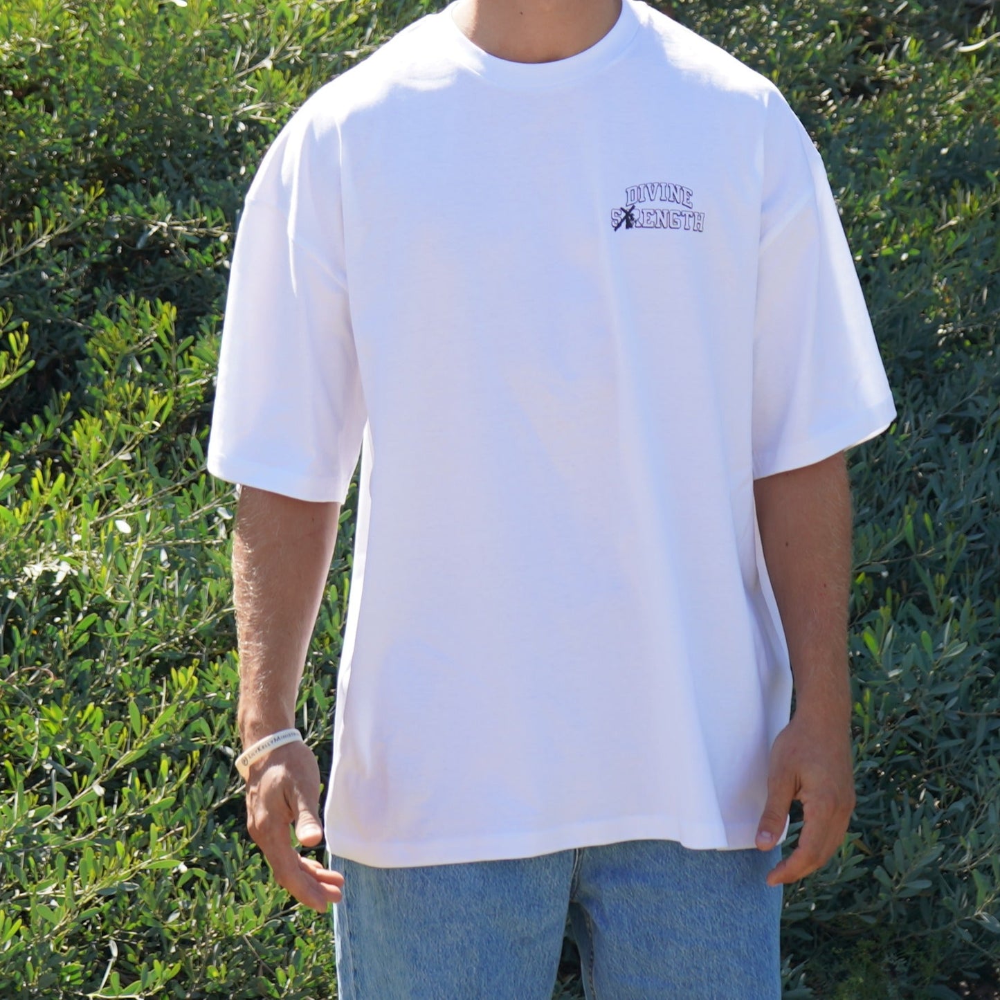 Divine Strength Heavy Tee - White