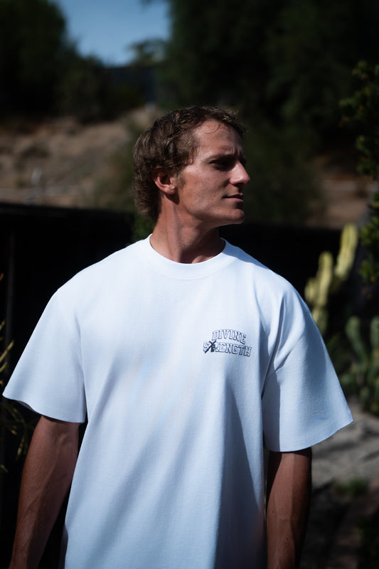 Divine Strength Heavy Box Tee - White