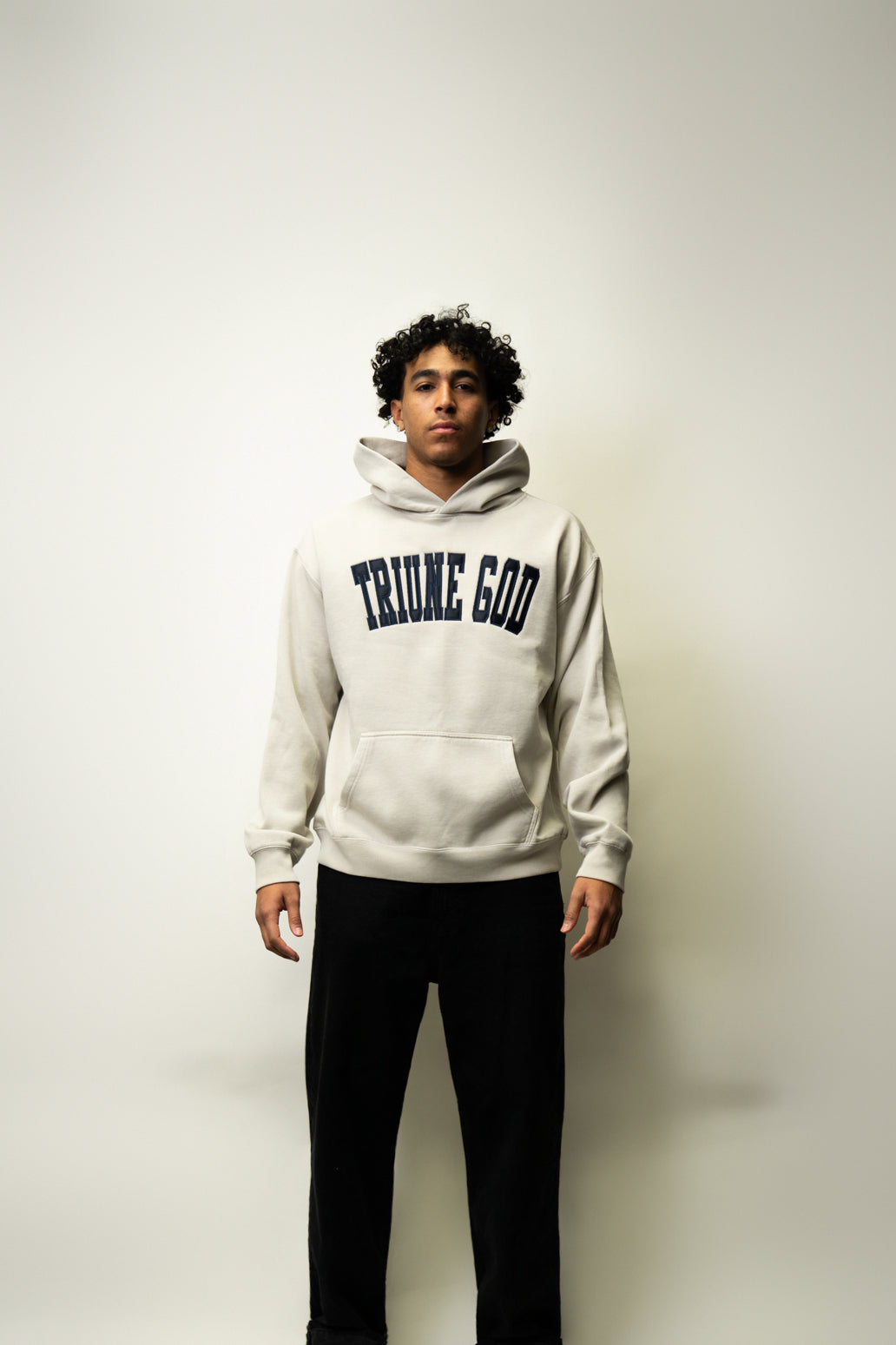 Triune God Relax Hood Applique - Bone