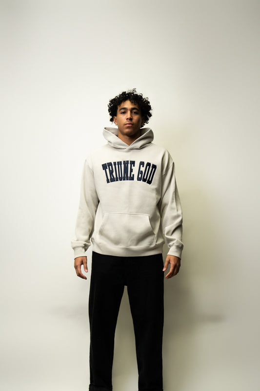 Triune God Relax Hood Applique - Bone