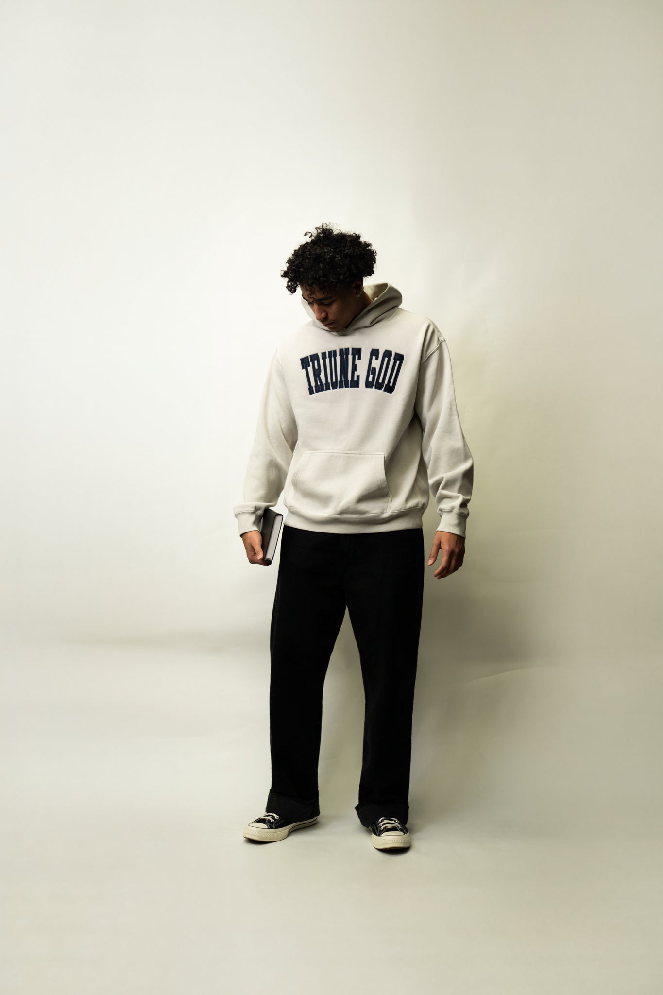 Triune God Relax Hood Applique - Bone