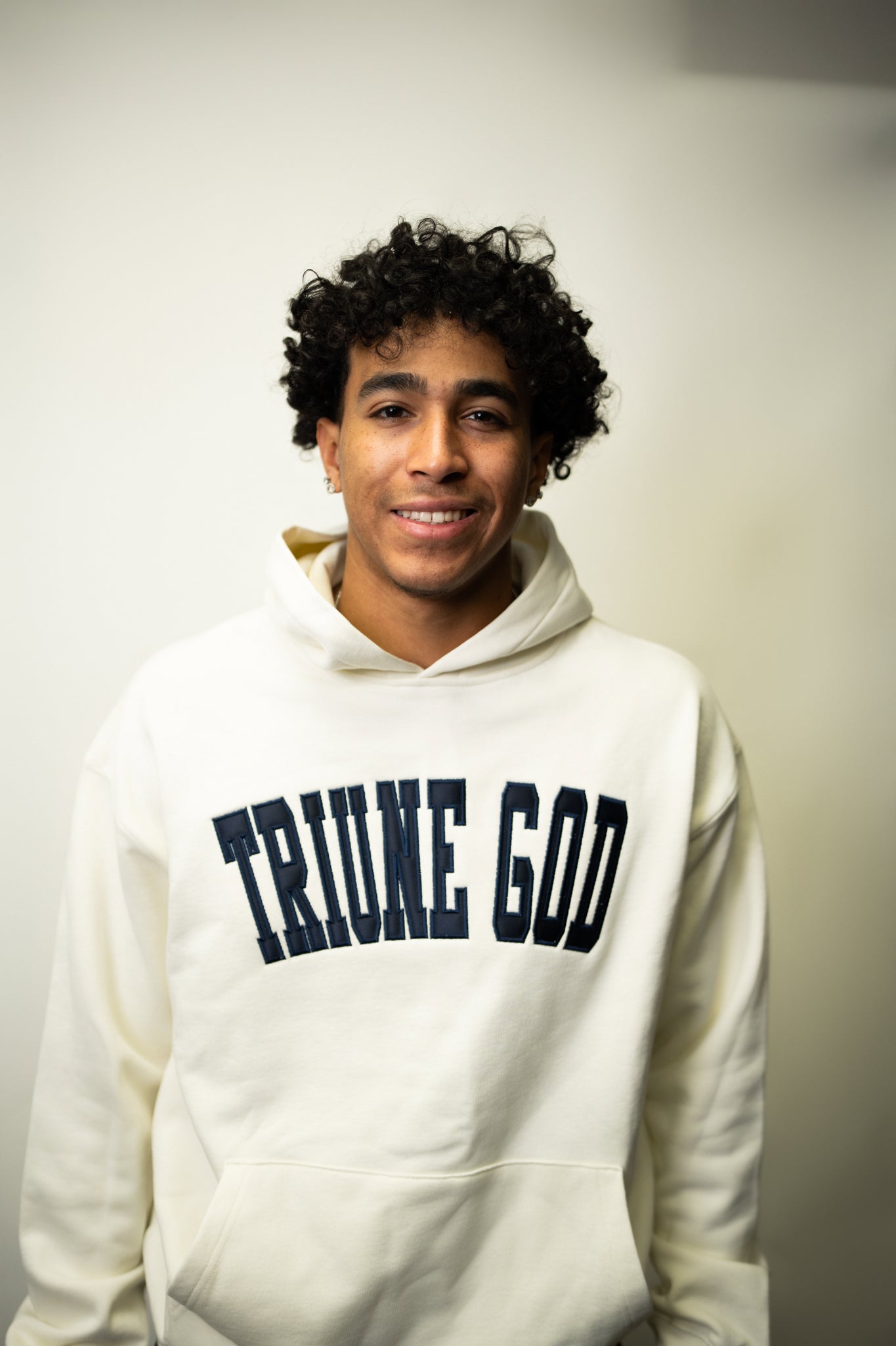 Triune God Heavy Hood Applique - Natural