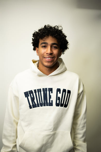Triune God Heavy Hood Applique - Natural